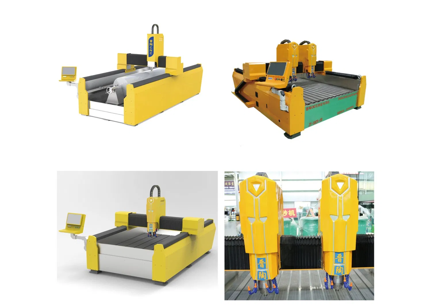 Dafon Doppelkopf-Steinschnitz-CNC-Fräser für Marmor/Granit/Grabstein/Arbeitsplatte/Waschbecken/Fliesen/Basalt